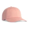 CCWC0-peachy Pink baseball cap on a white background, left side view showing curved brim and top button