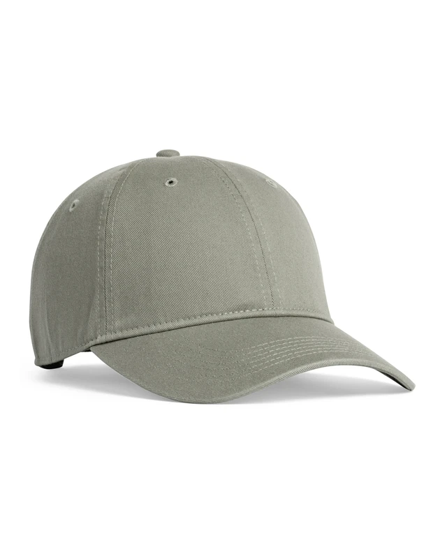 CCWC0-sandstone Grey baseball cap with a curved brim, shown from a side-angle view.