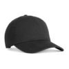 CCWC0_Black_01__31849 Black baseball cap in a front-left view, plain and unadorned with a curved brim.