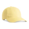ccsc0-butter Yellow baseball cap on a white background, curved brim facing right.