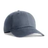 ccsc0-denim Blue denim baseball cap with a curved brim, shown from a side angle facing left.
