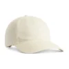 ccsc0-ivory Cream-colored baseball cap with a curved brim, shown in a left-side profile view