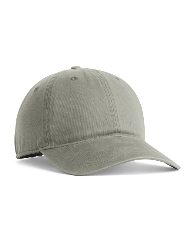 ccsc0-sandstone Grey baseball cap facing left against a white background, showing a curved brim and six panels