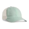 ccst0-bay Mint green trucker cap with cream-colored mesh back, shown from side.