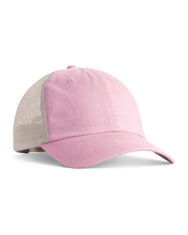 ccst0-blossom Pink baseball cap with beige mesh back, curved brim, and an adjustable strap visible at the back (casual, unisex style).