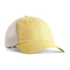 ccst0-butter Yellow trucker-style baseball cap with a curved brim and white mesh back, shown in side view