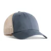 ccst0-denim Blue baseball cap with beige mesh back and curved brim.